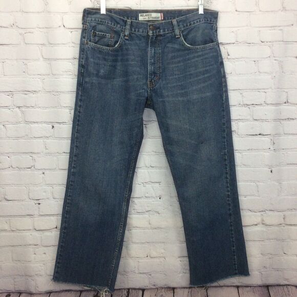 Levi’s 559 Jeans Men’s Size 38x29 Relaxed Fit Straight Leg Distressed Whiskering - Picture 1 of 8